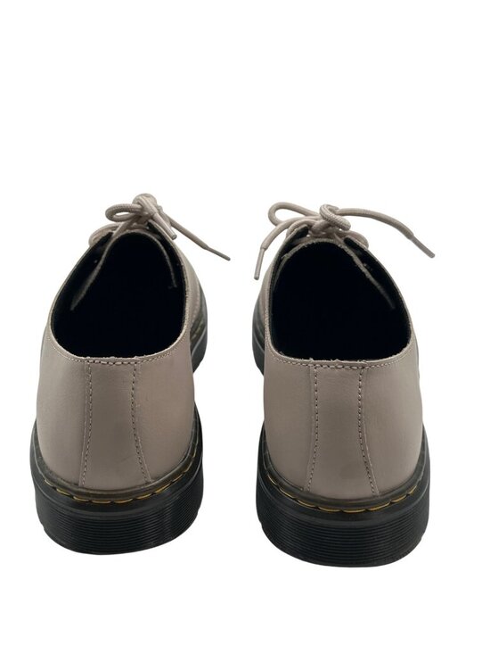 Dr. Martens Size M9 / W10 Beige Oxford Style Shoes Black Soles Yellow Stitching main image 9